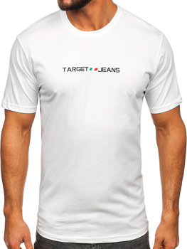 Bolf Herren Baumwoll T-Shirt mit Motiv Weiß 14761