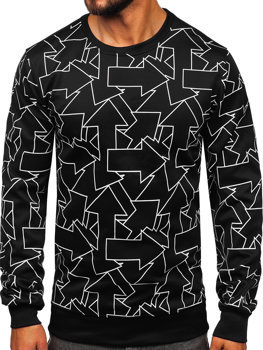 Bolf Herren Sweatshirt mit Motiv Schwarz 8B1111