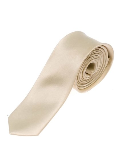 Bolf Herren Elegante Schmale Krawatte Beige  K001