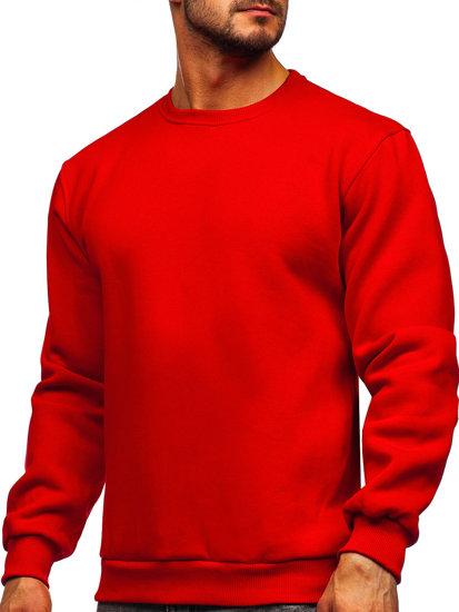 Bolf Herren Warmes Sweatshirt ohne Kapuze Rot  2001