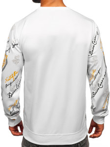 Bolf Herren Sweatshirt mit Motiv Weiß  8B1106